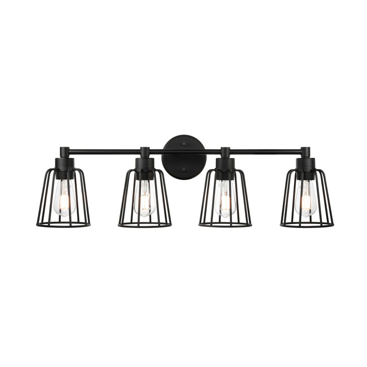 17 Stories Bathroom Vanity Light, Farmhouse Cage Wall Light, Industrial